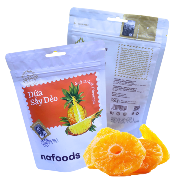 Dứa sấy dẻo có đường Nafoods 100 g