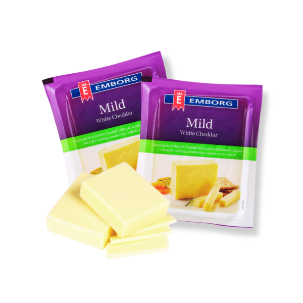 Phô mai khối Emborg Mild White Cheddar gói 200 g