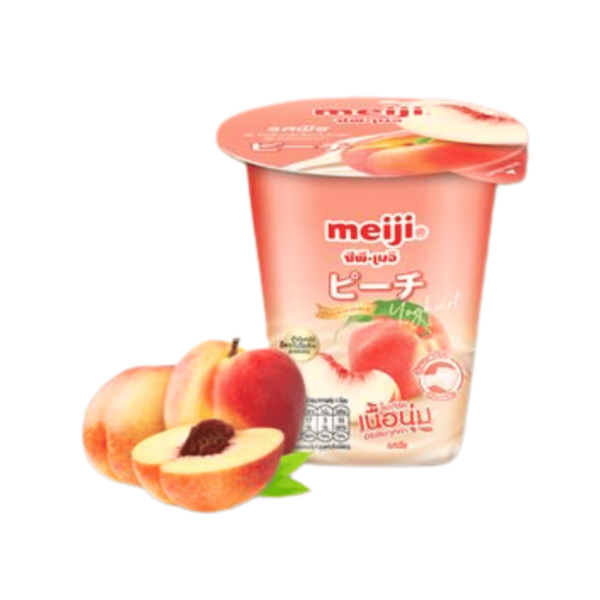 Sữa chua thạch dừa vị đào hiệu Meiji 135 g