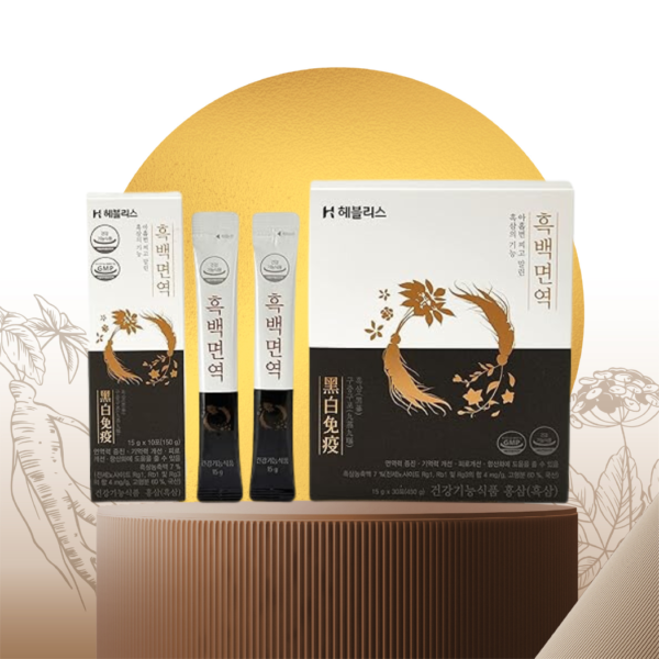 Sâm đen uống cao cấp Heblis Black and White Immune 450 g (30x15g)